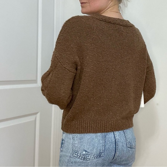Cable Knit Design V-neck Cardigan - Picture 5 of 8